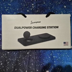 Sleek Black DualPower Wireless Charging Station